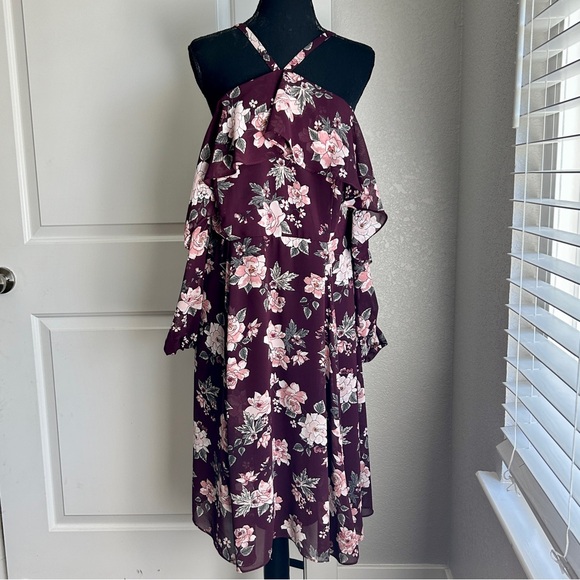 Torrid Cold Shoulder Floral Dress - Picture 2 of 6